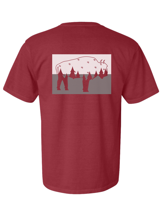 Two-Toned Bison Tee